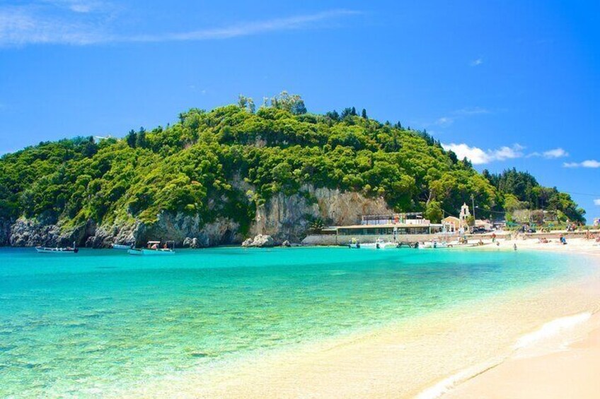 Beautiful beach of Paleokastritsa area