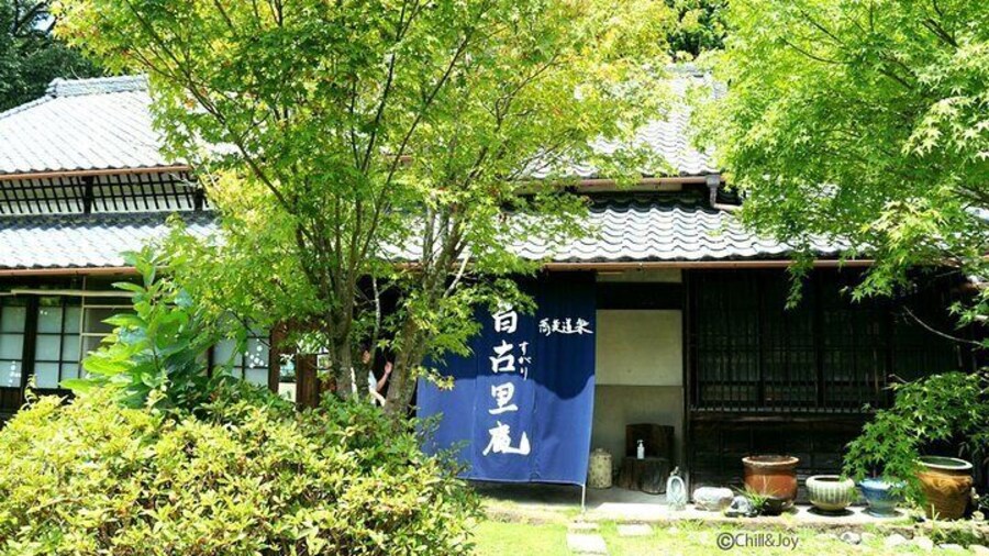 Sugari An offers locally famous handmade soba noodles and seasonal meals with wild vegetables.