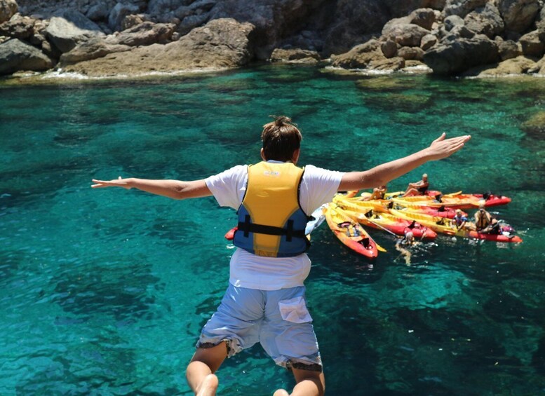 Picture 2 for Activity Pollença: Kayak and Coasteering Cliff Jumping