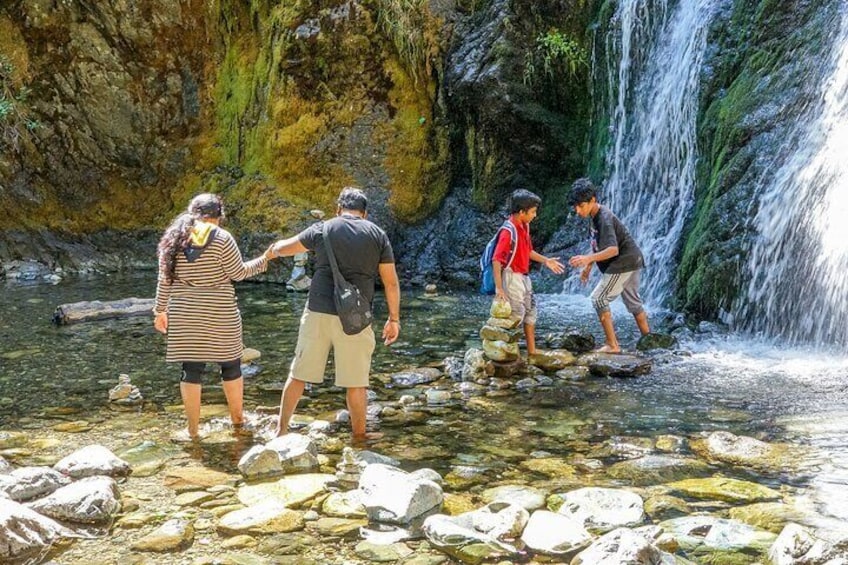 Family enjoying Faery Falls