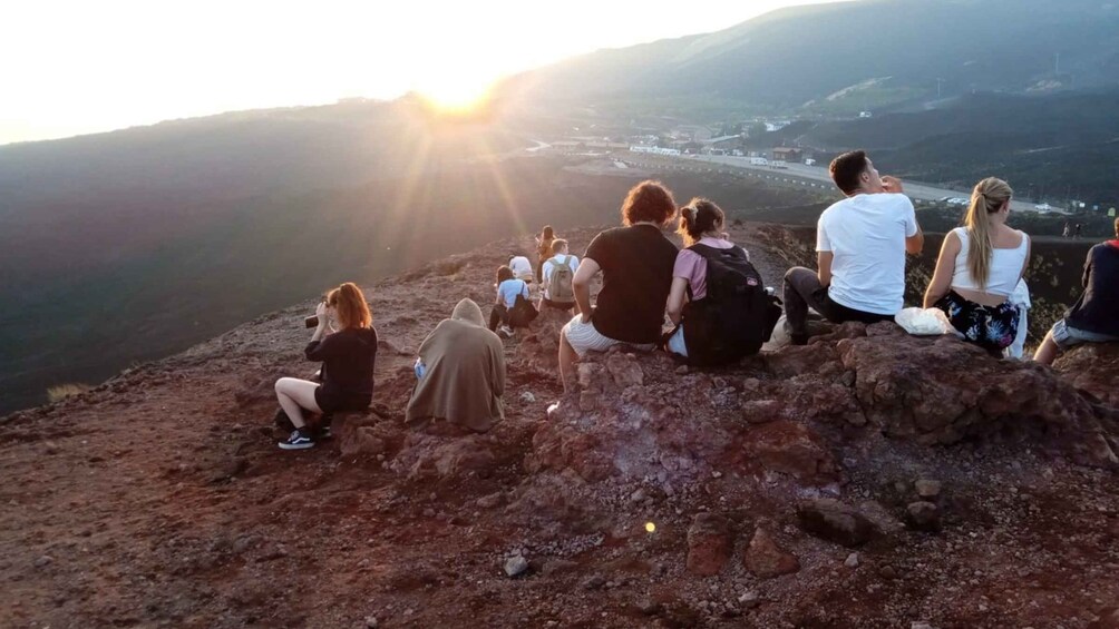 From Catania: Mount Etna Sunset Tour with Tasting and Cave