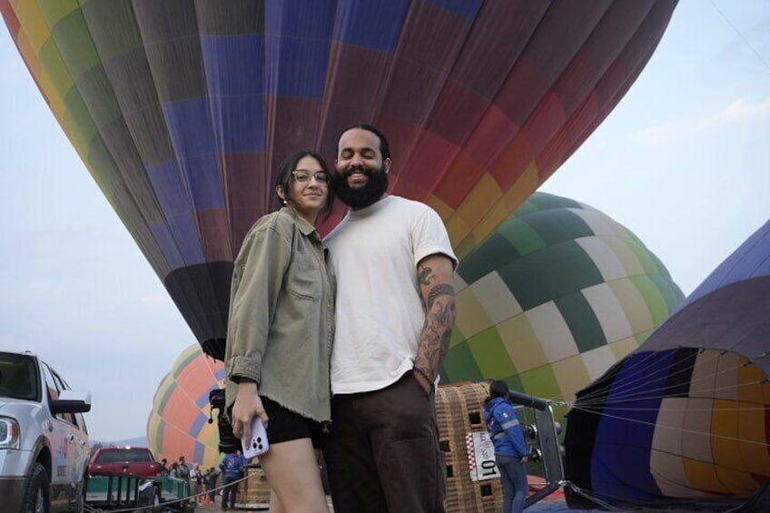 Hot Air Balloon Flight with Cave Breakfast and CDMX Pickup