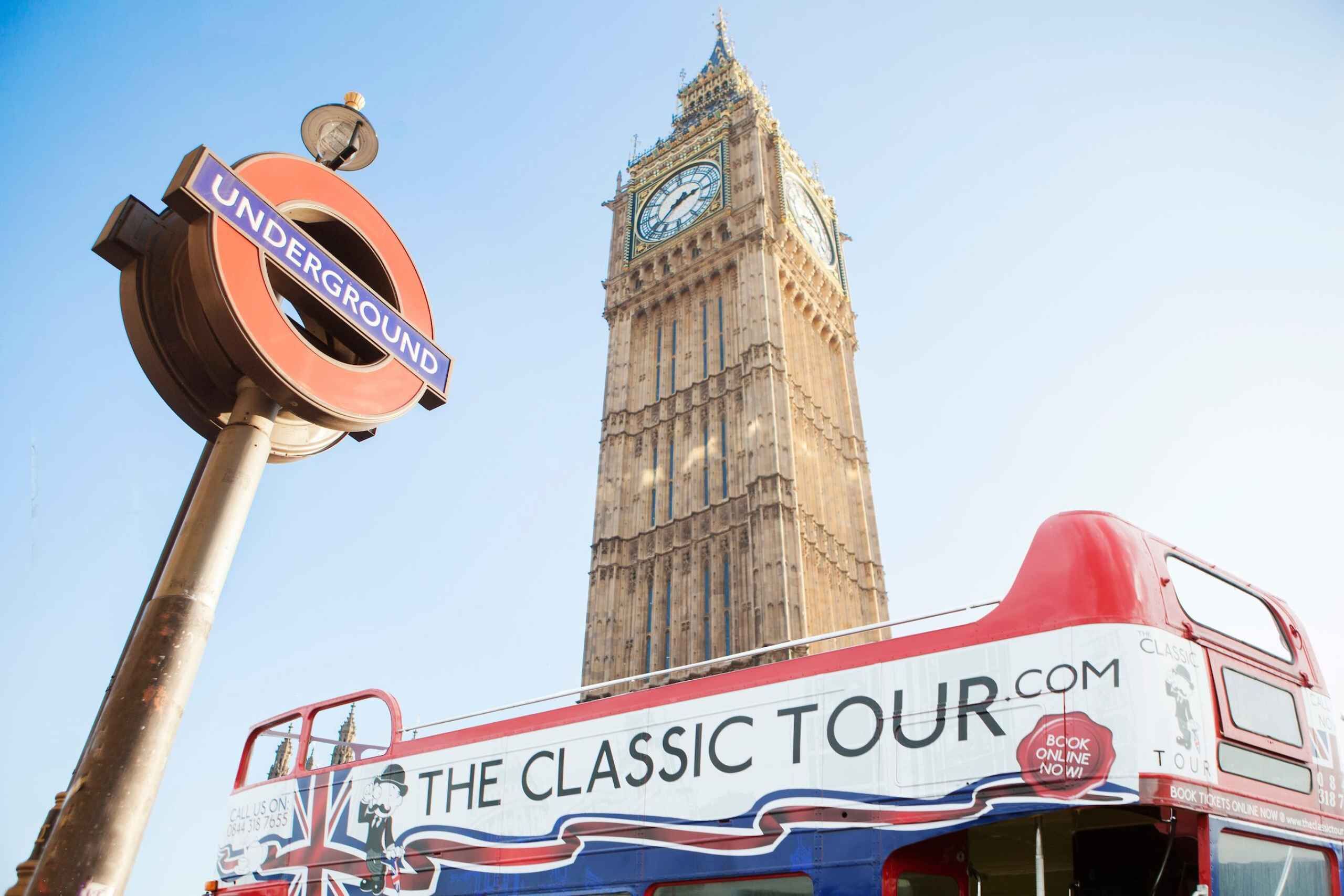 open top vintage bus tour london