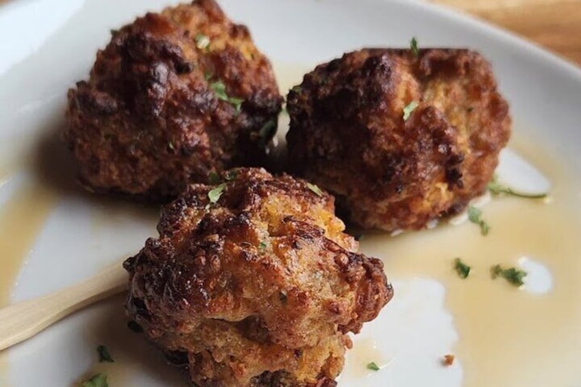 Jake's Baked Balls w/ Bourbon Maple Glaze