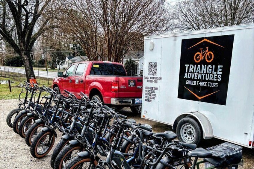 State of the art pedal assisted e-bikes make riding a breeze!