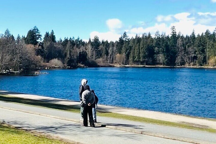 Stanley Park Seawall E-scooter Rental with Self Guided map