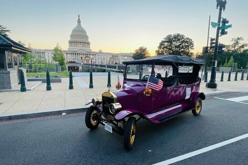 Washington DC Day and Night Tour With Vintage T Model Replica