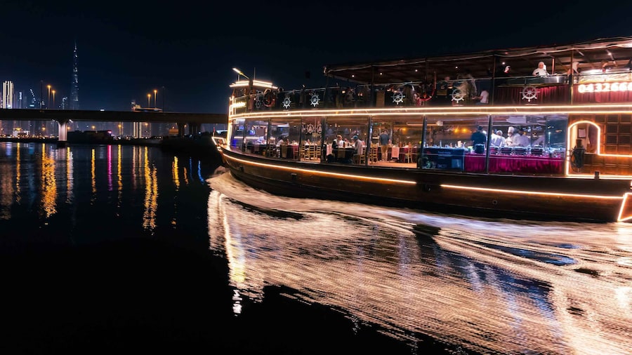 Dubai: Luxury Canal Dinner Cruise with Optional Transfers