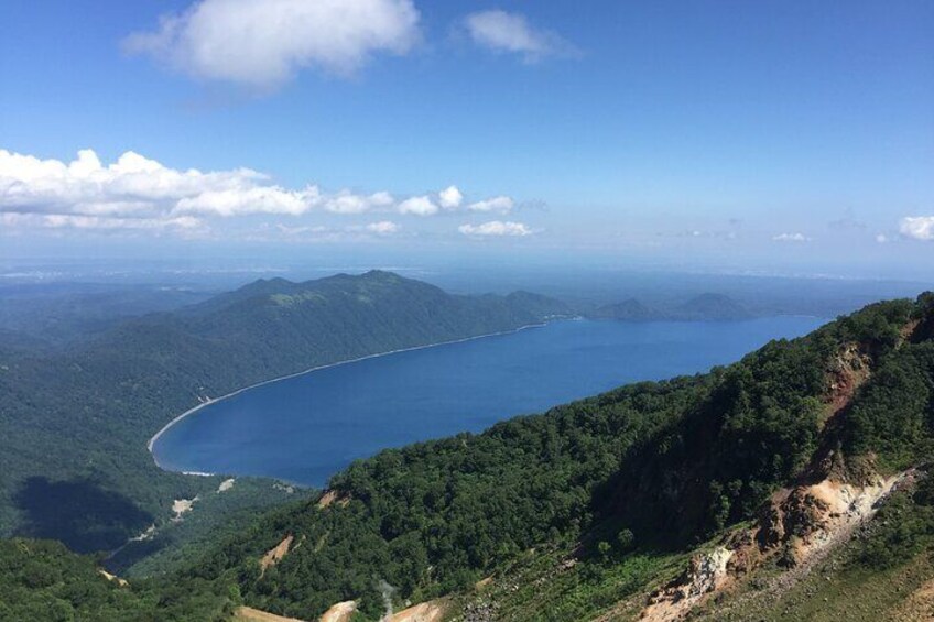 Lake Shikotsu from Eniwa Dake.