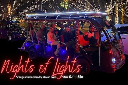 St. Augustine Night of Lights door Electric Cart
