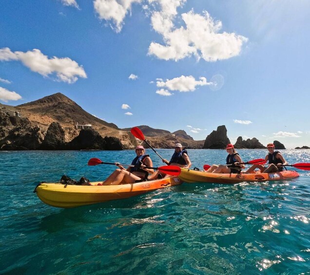 CABO DE GATA: GUIDED KAYAK ROUTE + SNORKEL + FREE PHOTOS