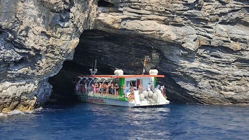 From Roses: Cap Norfeu Glass Bottom Boat Tour & Tamariu Cave