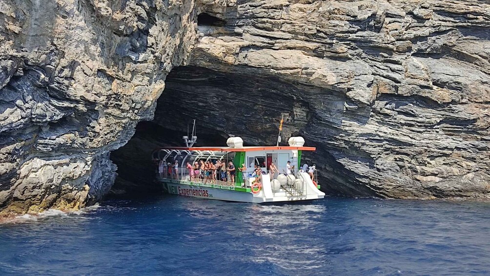 From Roses: Cap Norfeu Glass Bottom Boat Tour & Tamariu Cave