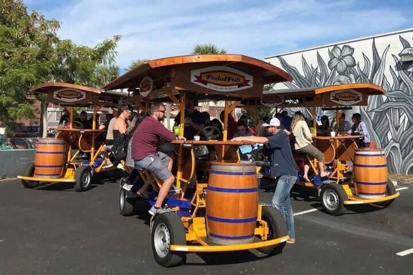 We have THREE party bikes and can handle groups of up to 45!