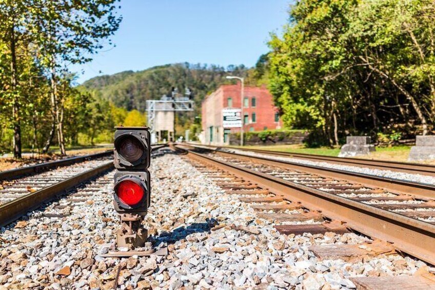 Railroad Through Ghost town in Thurmond