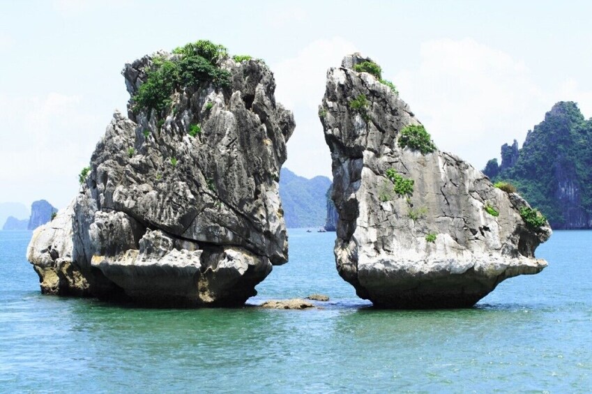 Halong Bay Shore Excursion Day Boat Cruise Caves Islets Kayak