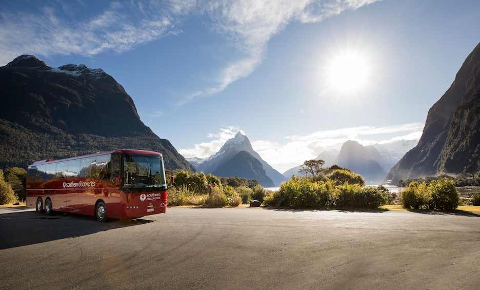 Milford Sound tour via glass-roofed coaches 