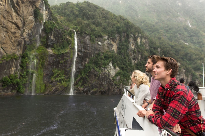 Boating group enjoying the scenery in New Zealand