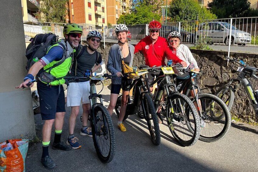 The start of the Tour, at the Ebike Travel Siena