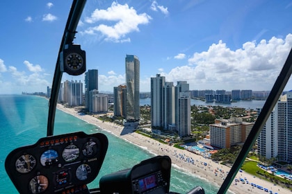 Lauderdale: Helicóptero privado al atardecer, guitarra de hard rock-Miami