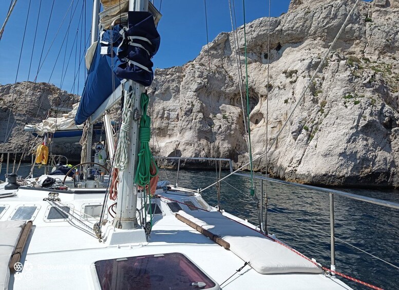 Picture 1 for Activity Marseille: Frioul Calanques Sailing Day Trip with Swimming