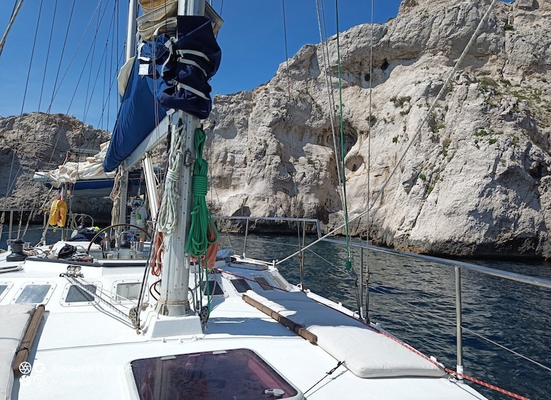 Picture 1 for Activity Marseille: Frioul Calanques Sailing Day Trip with Swimming