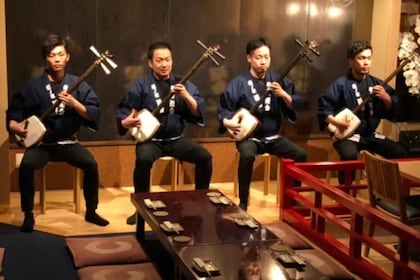 Live traditional music performance over dinner
