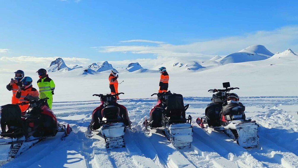 From Geysir: Snowmobile Adventure on Langjökull Glacier