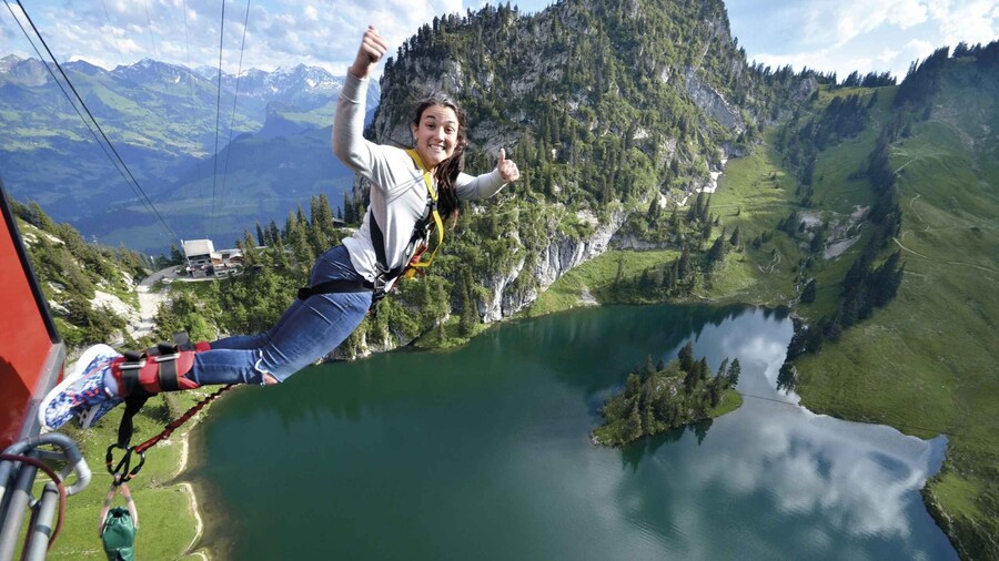 From Interlaken: Stockhorn Bungee Jump