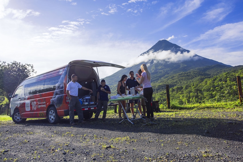 Dinner on the Arenal Volcano Expedition