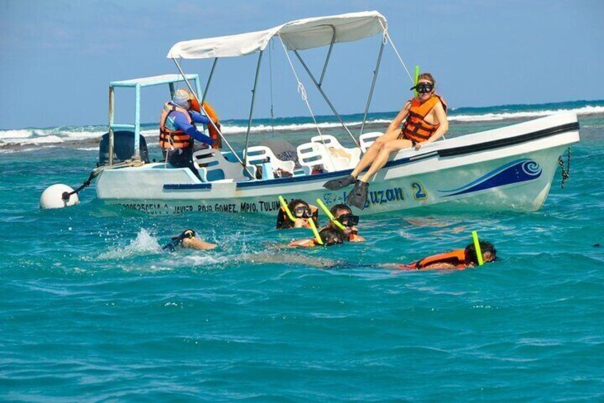 Snorkeling in reef