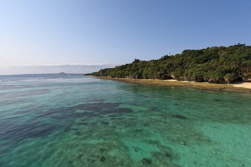 Beach and corals on the Motobu peninsular