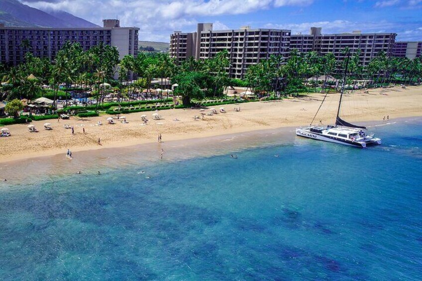 Boarding directly from Ka'anapali Beach.