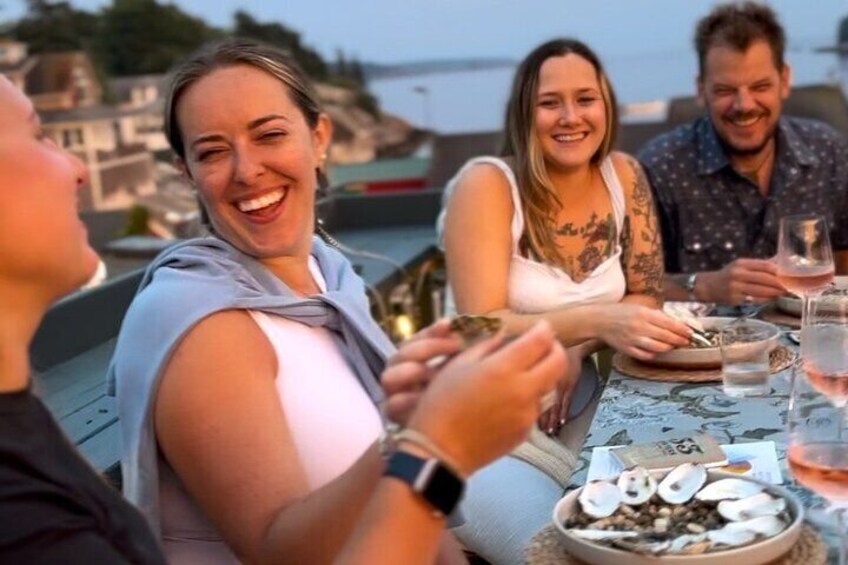 Sunset Guided Oyster Tasting in Phippsburg, Maine