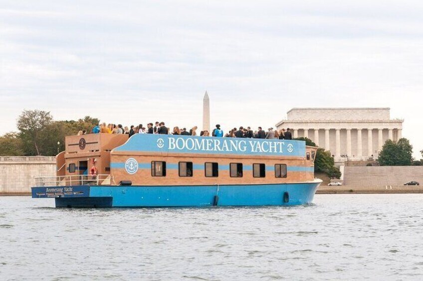 Day, Sunset, or Night Party Yacht Cruise along Potomac River