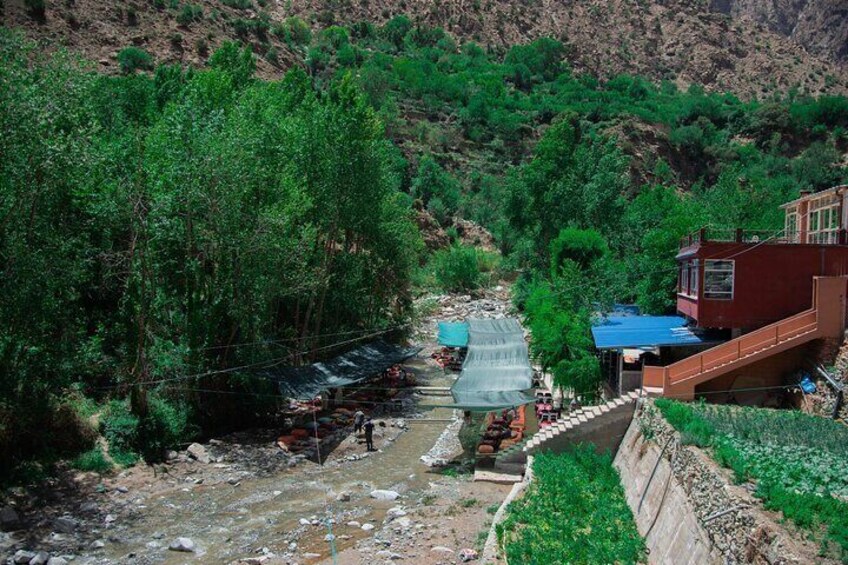 To Atlas Mountains Ourika Valley Waterfall From Marrakech