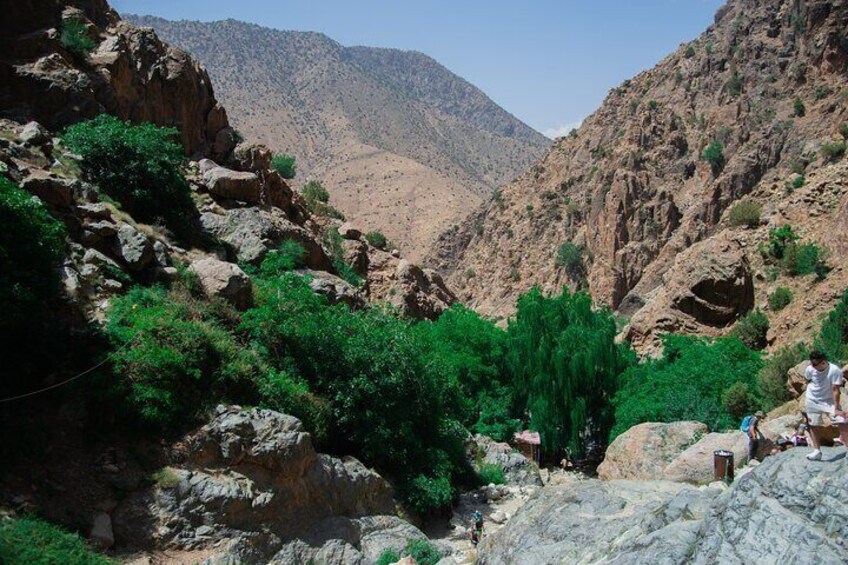 To Atlas Mountains Ourika Valley Waterfall From Marrakech