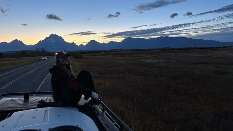 Guest With Teton Skyline During Twilight