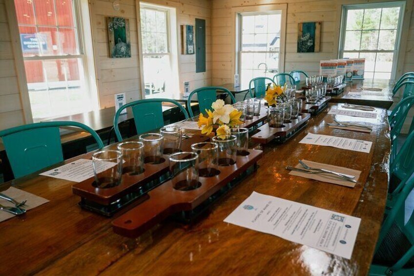 Enjoy a guided beer & cider tasting in the Tasting Room.