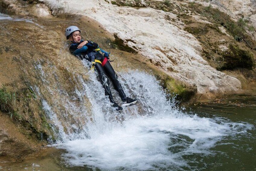 canyoning slides with children