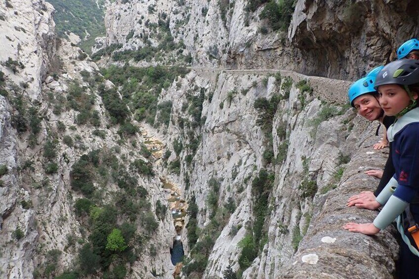 The Galamus canyon seen from the parapet