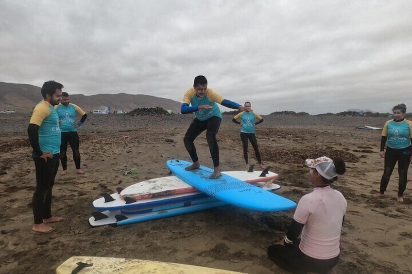 Group and private surf classes with a Certified Instructor in Lanzarote