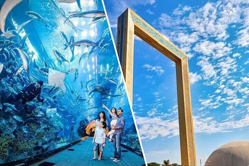 Dubai Frame Tickets + Dubai Aquarium & Underwater Zoo Tickets