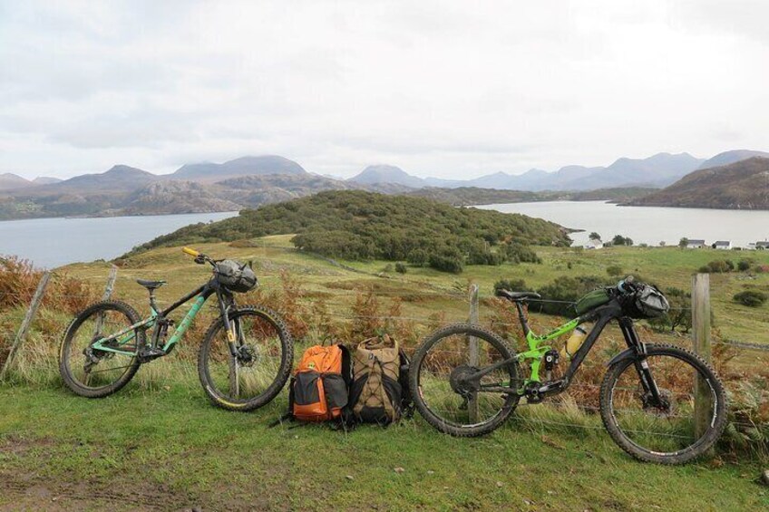 Loaded bikepacking rigs