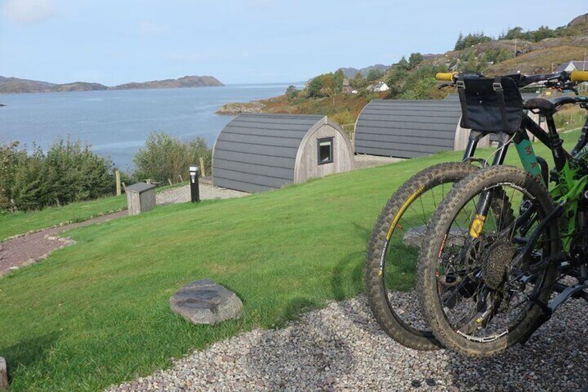 Shieldaig camping cabins.