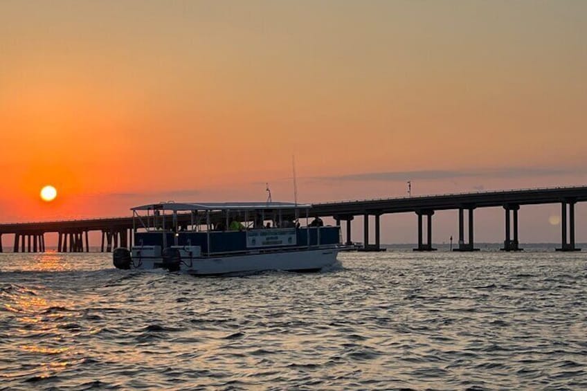 Dolphin Sunset Cruise in Destin with Bathroom on board!