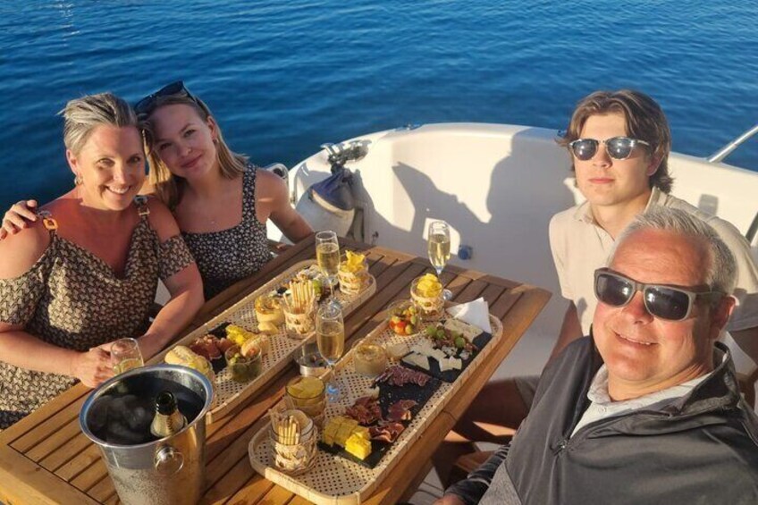  Fuengirola Boat Activity with Cocktail Diner Champagne & Sunset