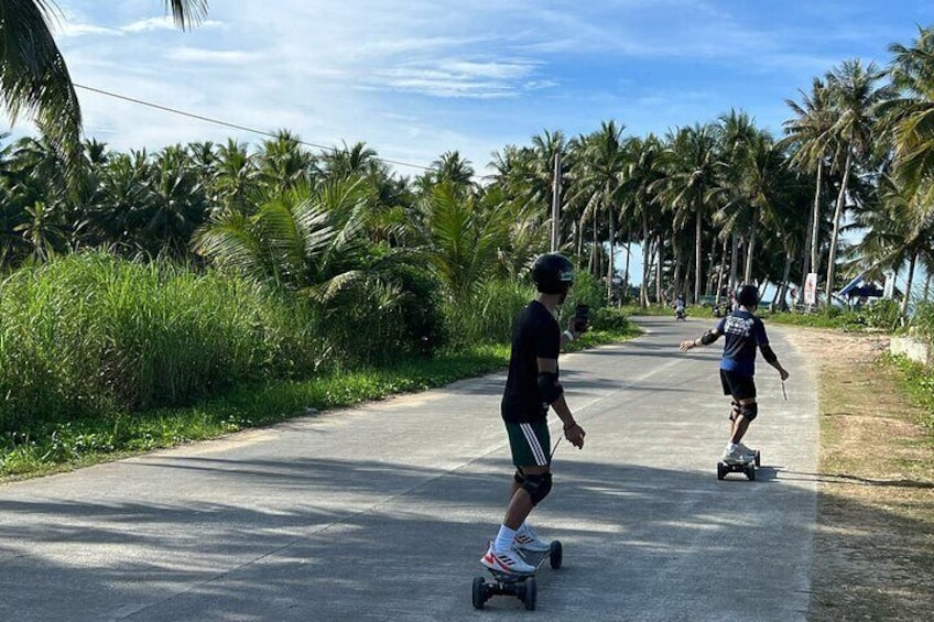 A Taste Of Electric Skateboarding on Siargao's Coastal Roads