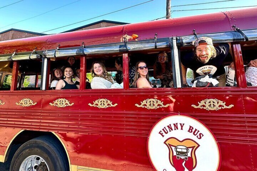 Smile'n and Wave'n as we tour Atlanta.