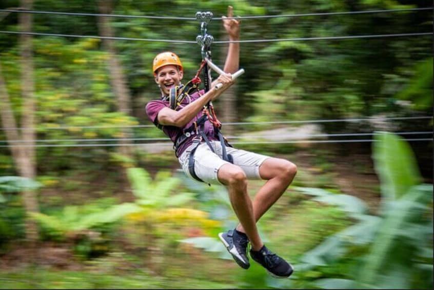 Monkey chants encouraged from the tree-top. 